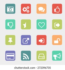 Simple old-style mobile icons set