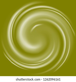 Simple OLIVE (#808000) - white color themed spiral swirl radial gradient texture in square illustration in vector.