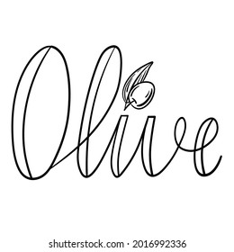 Letras de oliva simples para decorar su producto