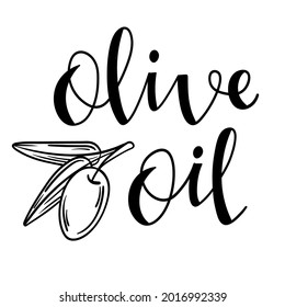 Simple olive lettering to decorate your product