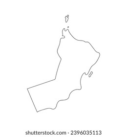 Simple Oman map icon. Vector.