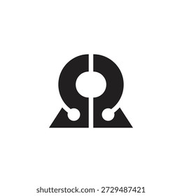 simples omega forma simples geométrico logo vetor 