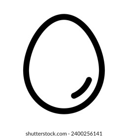 Simple one egg icon. Vector.