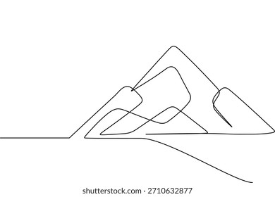 Simples ilustração de uma linha de arte de uma colina ou cúpula acidentada