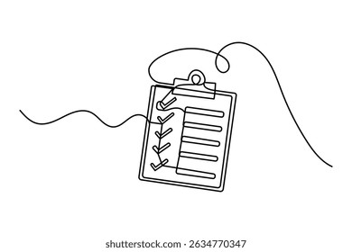 Einfache einzeilige Zwischenablage mit Checklisten-Symbol