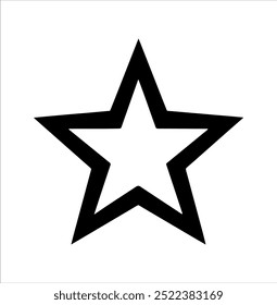 Simples um ícone de contorno de estrela ilustração vetorial design em fundo branco.