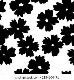 Sencillo patrón de un solo color para un vestido o ropa de cama. Glade floral. Cornflowers. Patrón de flor monocromo