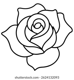 Simples One-Line Rose Logo Design - Elegante Minimalista Floral Logo Art