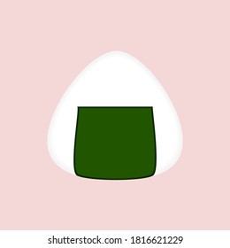simple onigiri vector for logo or icon