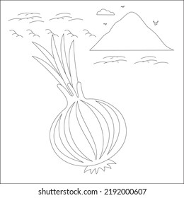 A simple onion line Arts design 
