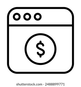 Simple Online Donation icon. The icon can be used for websites, print templates, presentation templates, illustrations, etc