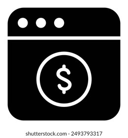 Simple Online Donation icon. The icon can be used for websites, print templates, presentation templates, illustrations, etc