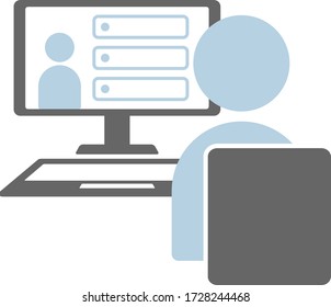 A simple online learning icon