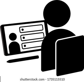 A simple online learning icon
