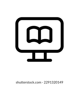 Simple Online Library icon. The icon can be used for websites, print templates, presentation templates, illustrations, etc