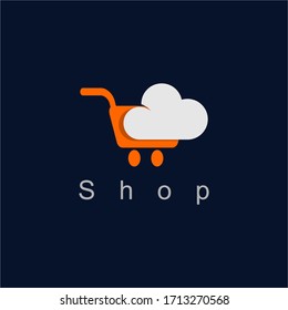 Simple Online Shop concept logo icon  vector design