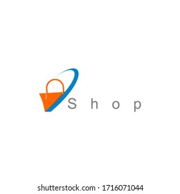 Simple Online Shop Concept Logo Icon Vector Design Template
