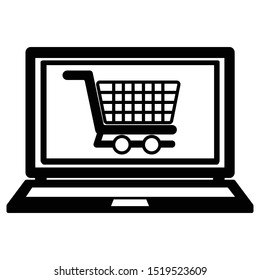 The simple online shop icon flat style for web design