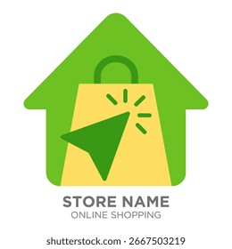 Diseño simple del logotipo de la tienda en línea, se puede editar según sus necesidades del negocio