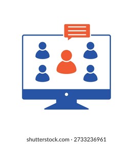 Ícone simples do Workshop Online para mídia social, aplicativo e web design. Ilustração vetorial, Eps 10.