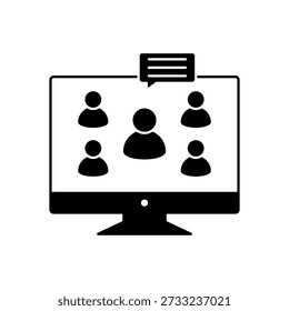 Icono de taller en línea simple para redes sociales, App y Diseño web. Ilustración vectorial, Eps 10.