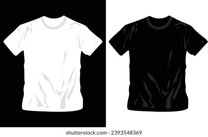 Simple only two layers t-shirt template mockup. Vector eps 10 illustration. easy to edit