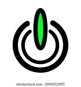 simple on-off button icon, simple on-off button vector illustration on white background