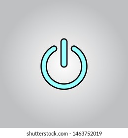 Simple on/off button vector icon