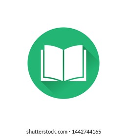 Simple open book icon illustration . Simple of open book vector icon education and literature icon