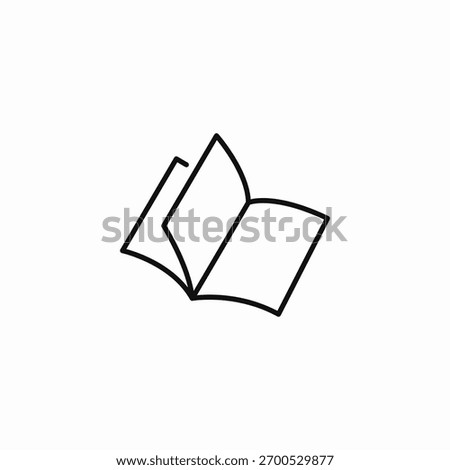 simple open book icon sign vector