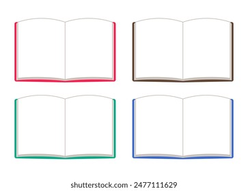 Simple open book (notebook) illustration frame