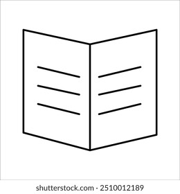 simple open book vector icon design