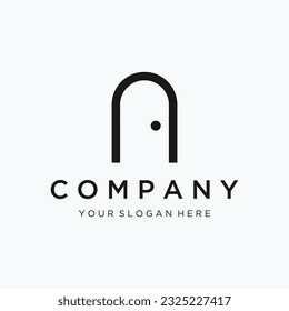 Einfache, abstrakte Logo-Design, Inneneinrichtung mit geometrischen Formen oder Monogramm. Für die Bauweise, Business.property und Firma.
