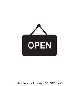 Simple open sign icon design vector