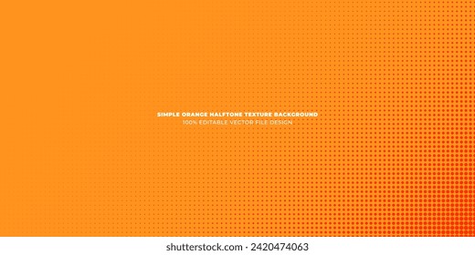 Simple Orange Abstract Horizontal Background With Delicate Halftone Vector Texture