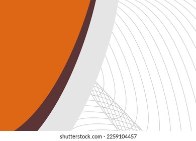 simple orange background template with curved pattern