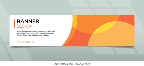 Simple orange banner concept for ads