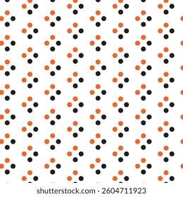 simple orange and black colour polka doat pattern.
