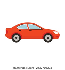 Simple orange illustration voiture design Image vectorielle graphique industrie automobile