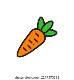 Simple Orange carrot design vector