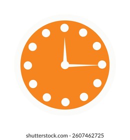 A Simple Orange Clock Icon 