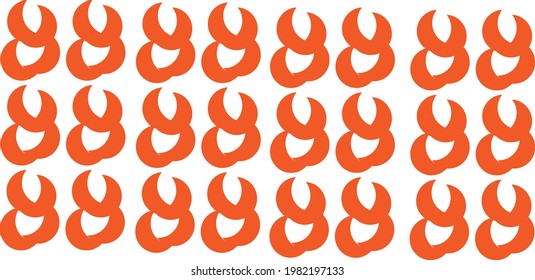 simple orange design pattern art  