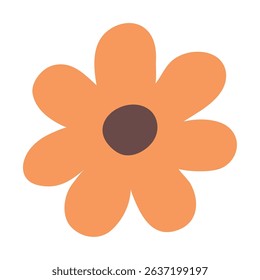 Simple Orange Flower Graphic shape