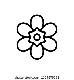 Simple Orange Freesia icon. The icon can be used for websites, print templates, presentation templates, illustrations, etc