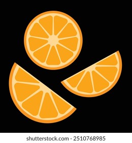 Arte vetorial de fruta laranja simples 