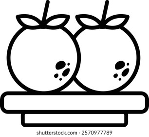 simple orange icon illustration design