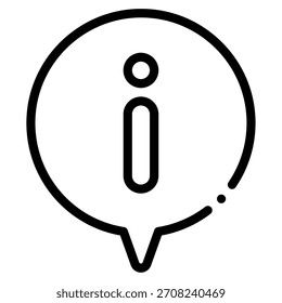 Simple orange information icon for websites, apps, and user interfaces to denote informational content.