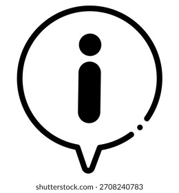 Simple orange information icon for websites, apps, and user interfaces to denote informational content.