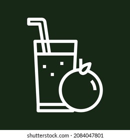Einfache Orangensaftsymbol- und Symbolkunst