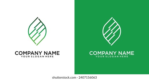 A simple orange leaf logo with a unique shape | premium vector